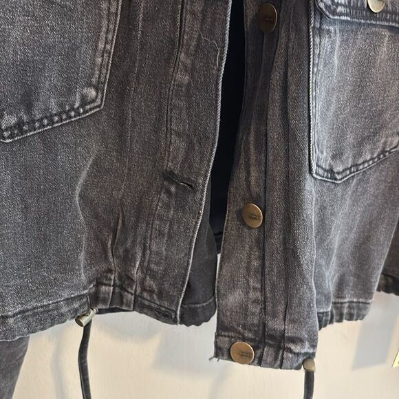 Mono B black Cropped Denim Jacket size 3xl - Picture 4 of 5